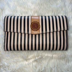 Vintage Fendi Striped Wallet with checkbook